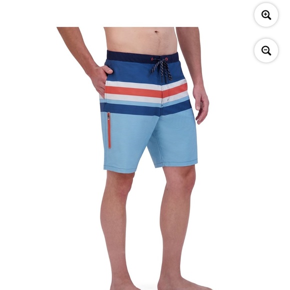 ZeroXposur Men's Multicolor Striped Board Shorts - Picture 3 of 7